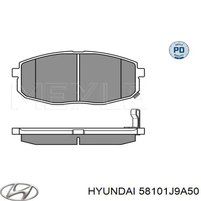 Колодки гальмівні передні, дискові 58101J9A50 Hyundai/Kia