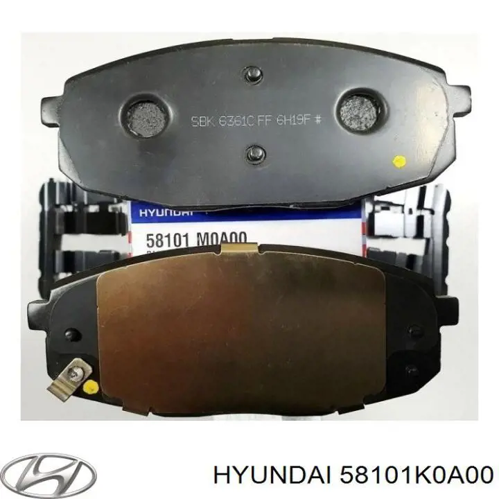 Купити 58101K2A00 Hyundai/Kia Колодки гальмівні передні, дискові
