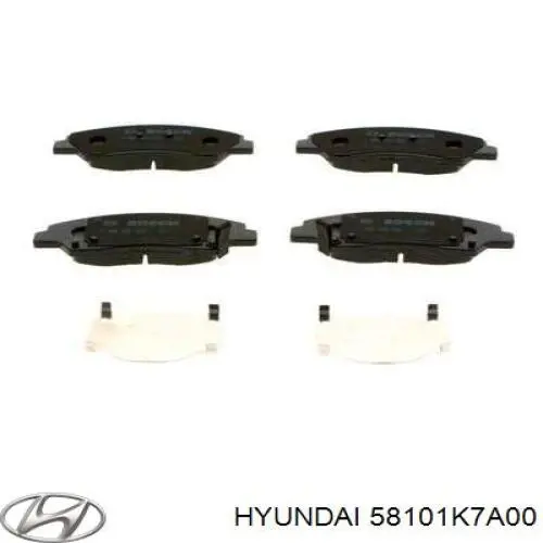 Передні тормозні колодки 58101K7A00 Hyundai/Kia