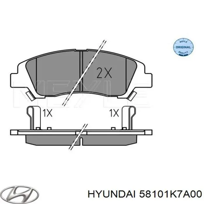 Купити 58101K7A00 Hyundai/Kia Колодки гальмівні передні, дискові