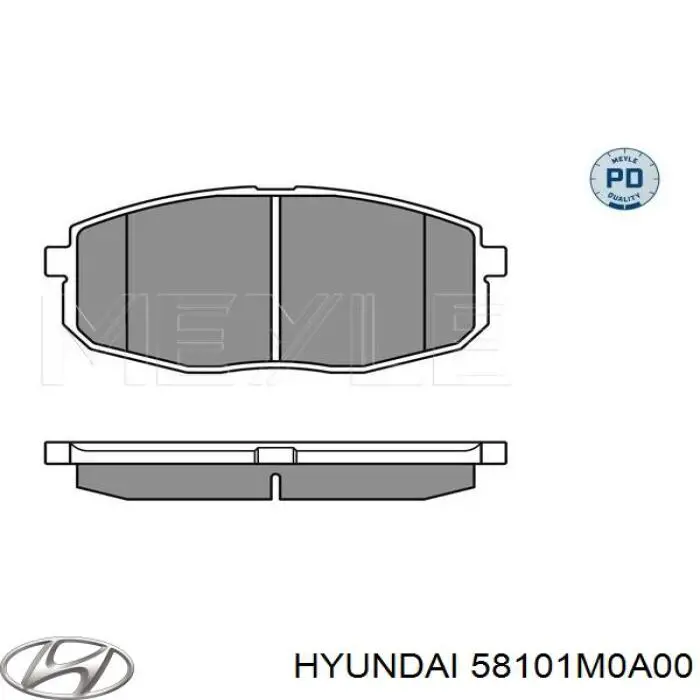 58101M0A00 Hyundai/Kia колодки гальмівні передні, дискові