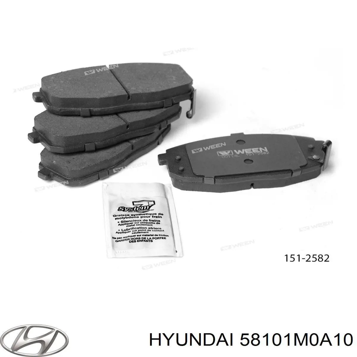 Гальмівні колодки Hyundai/Kia 58101M0A10 ціна, від 38.67 USD