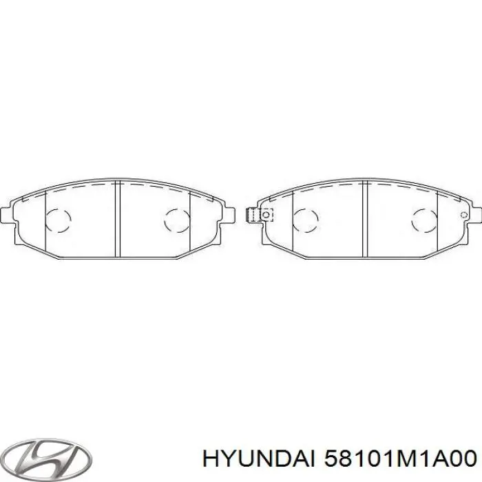 Передні тормозні колодки 58101M1A00 Hyundai/Kia