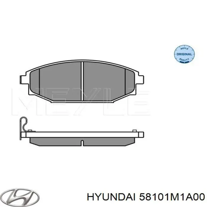 Купити 58101M1A00 Hyundai/Kia Колодки гальмівні передні, дискові