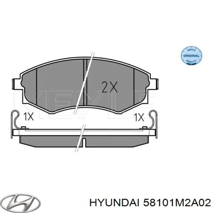 Передні тормозні колодки 58101M2A02 Hyundai/Kia