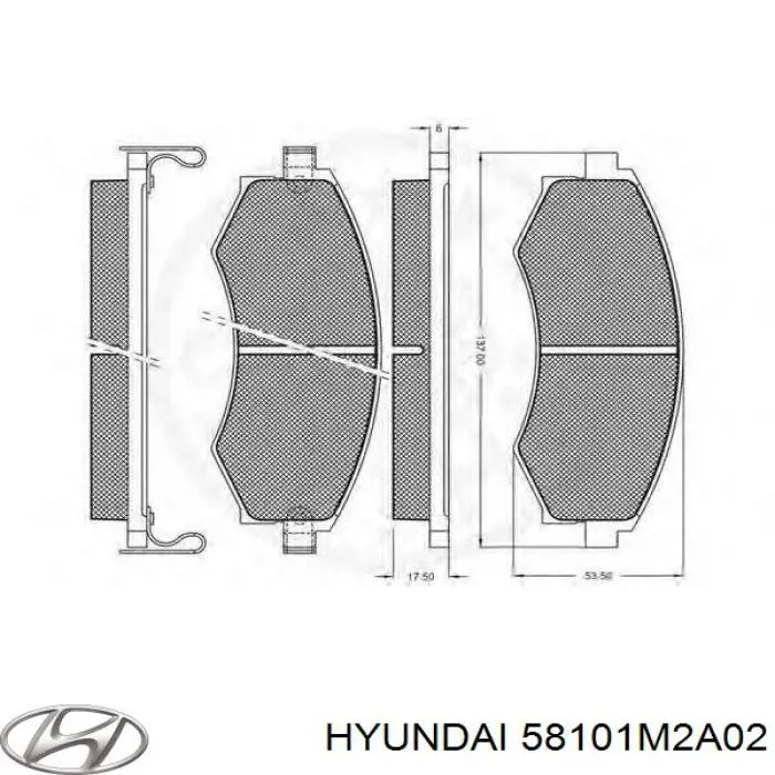 Тормозні колодки Hyundai/Kia 58101M2A02