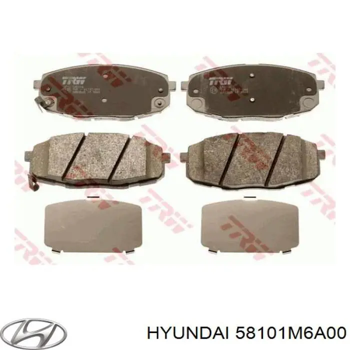 58101M6A00 Hyundai/Kia Передні гальмівні колодки