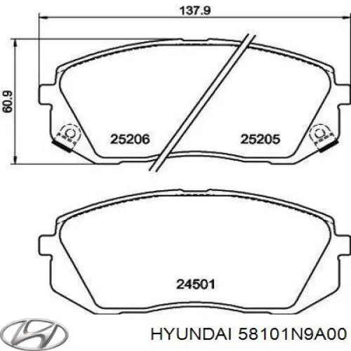 Передні тормозні колодки ADBP420134 Blue Print