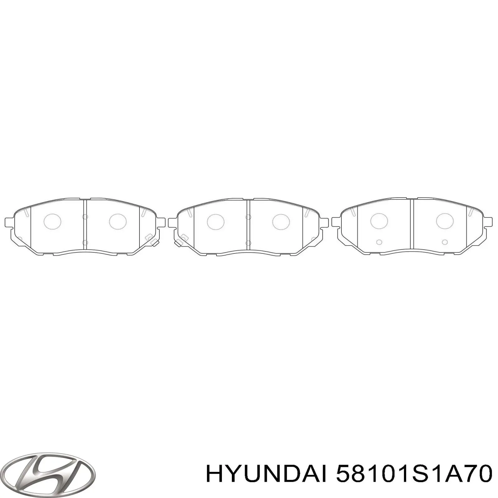 Купити 58101S1A70 Hyundai/Kia Колодки гальмівні передні, дискові