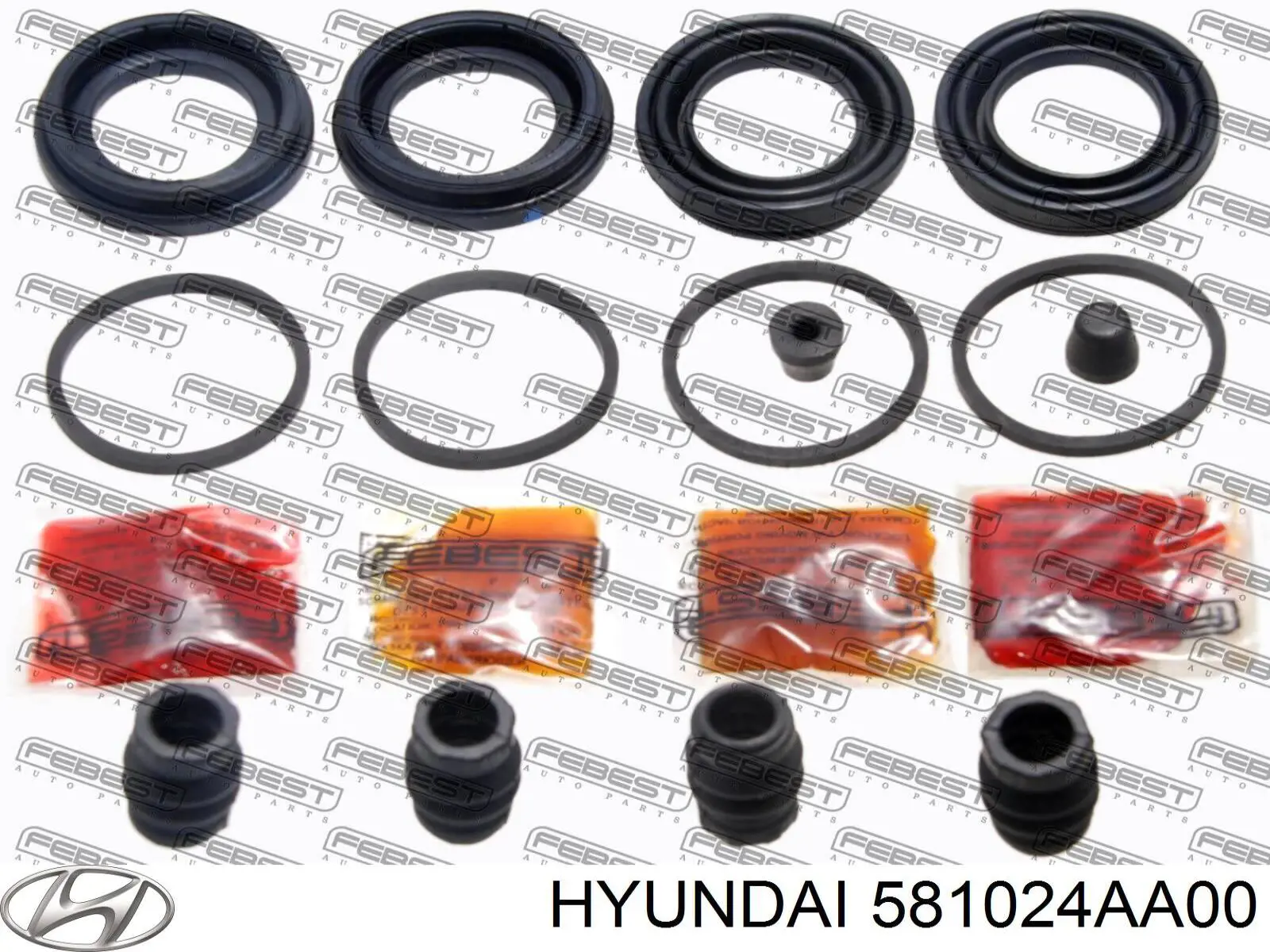 Ремкомплект супорту гальмівного переднього Hyundai/Kia 581024AA00 ціна, від 9.06 USD
