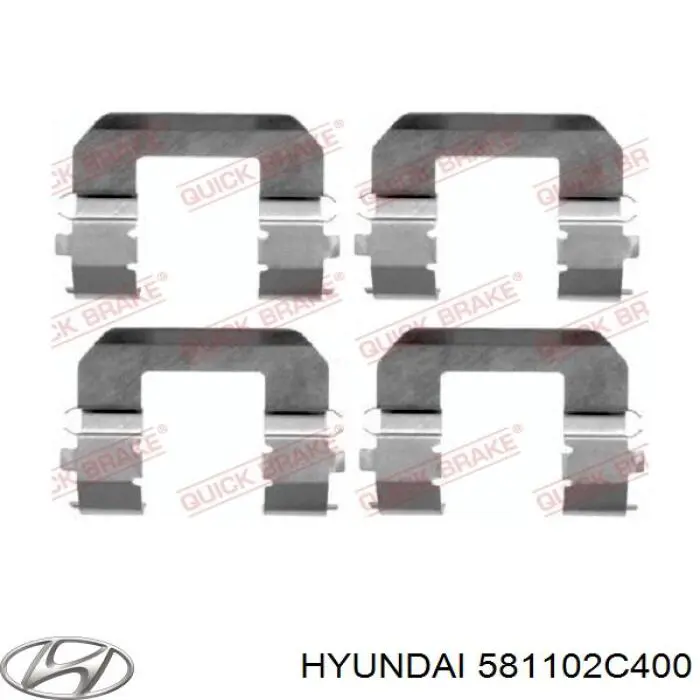 581102C400 Hyundai/Kia супорт гальмівний передній лівий