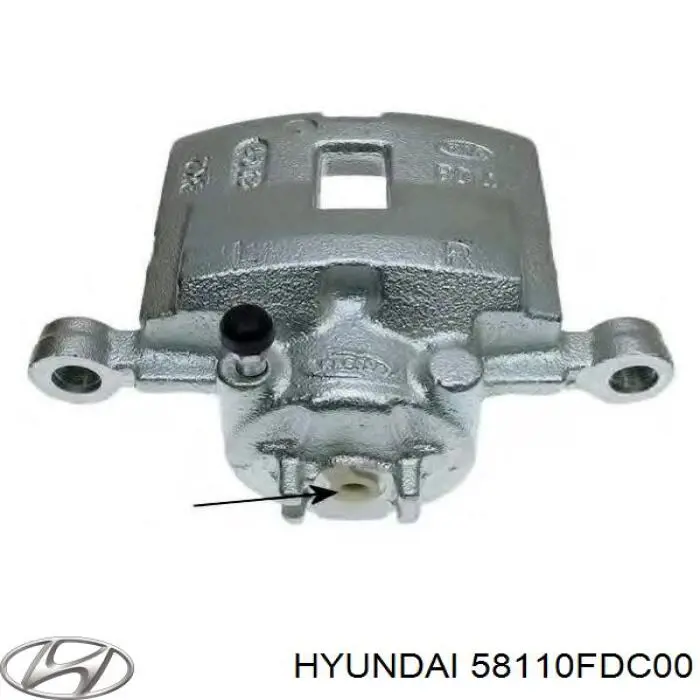 58110FDC00 Hyundai/Kia супорт гальмівний передній лівий