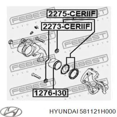 581121H000 Hyundai/Kia поршень супорту гальмівного, переднього
