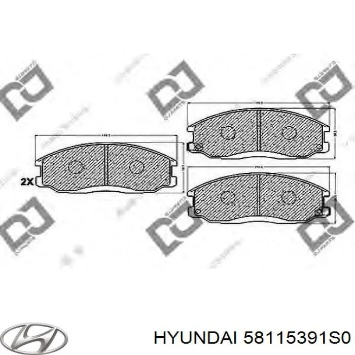 Колодки гальмівні передні, дискові 58115391S0 Hyundai/Kia