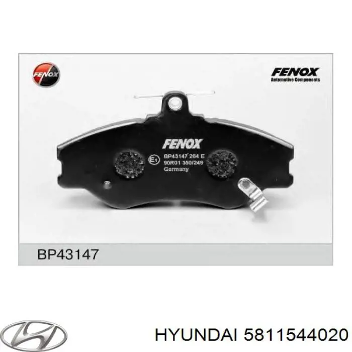 Гальмівні колодки Hyundai/Kia 5811544020 ціна, від 11.44 USD