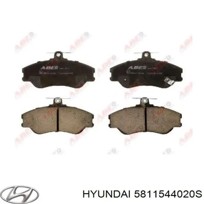 Передні тормозні колодки 5811544020S Hyundai/Kia