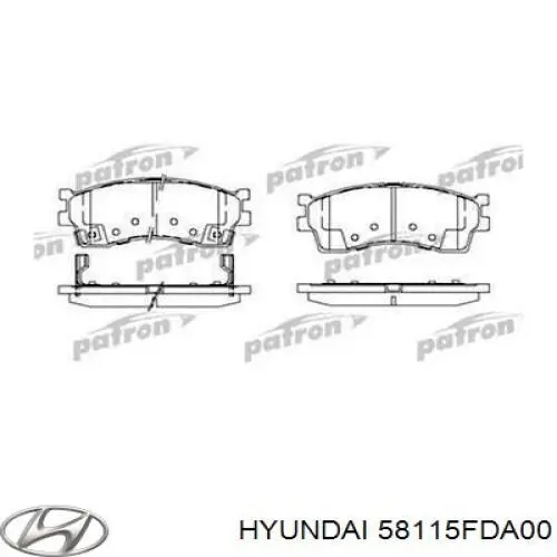 Передні тормозні колодки 58115FDA00 Hyundai/Kia