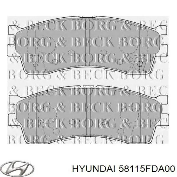Гальмівні колодки Hyundai/Kia 58115FDA00 ціна, від 16.66 USD