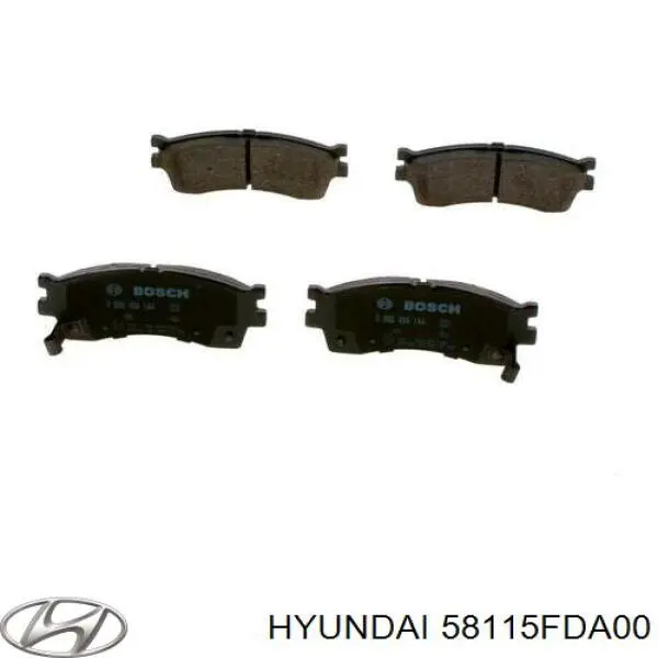 Купити 58115FDA00 Hyundai/Kia Колодки гальмівні передні, дискові