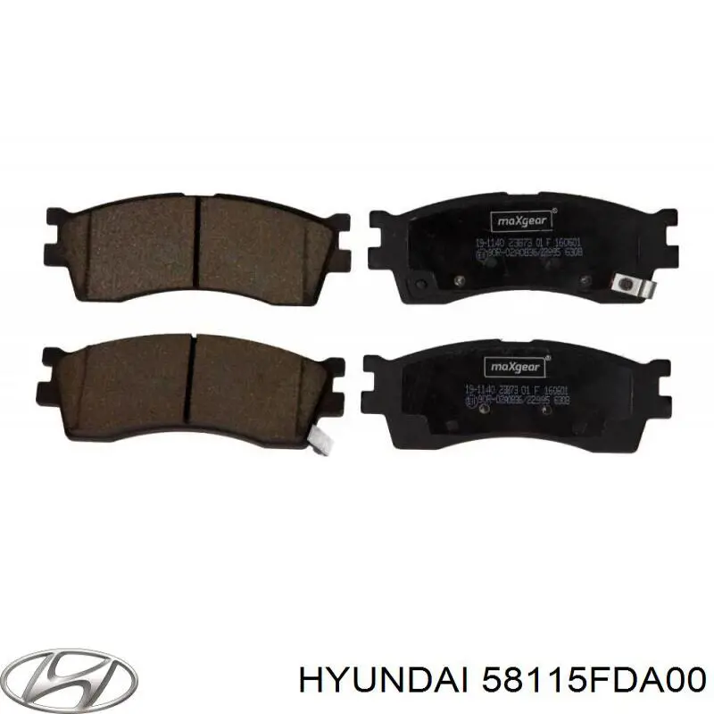 58115FDA00 Hyundai/Kia Передні гальмівні колодки