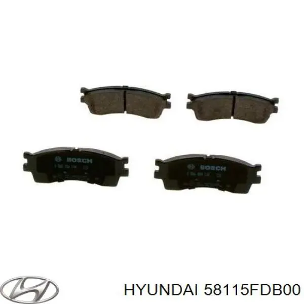 Гальмівні колодки Hyundai/Kia 58115FDB00 ціна, від 16.45 USD