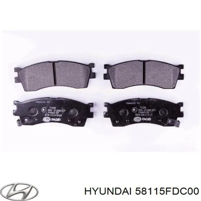 Купити 58115FDC00 Hyundai/Kia Колодки гальмівні передні, дискові