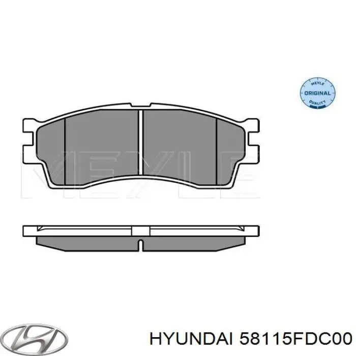58115FDC00 Hyundai/Kia Передні гальмівні колодки