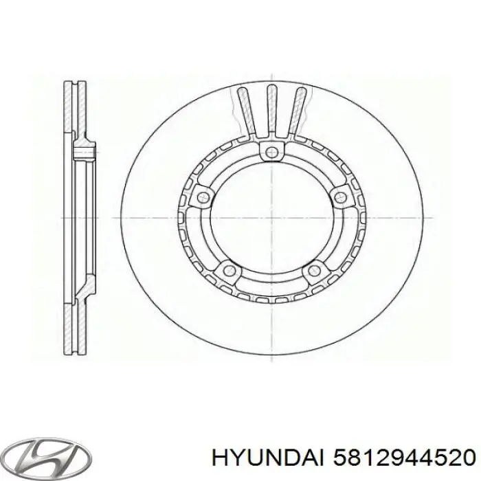 5812944520 Hyundai/Kia диск гальмівний передній