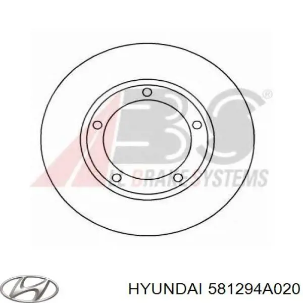 Диск гальмівний передній 581294A020 Hyundai/Kia