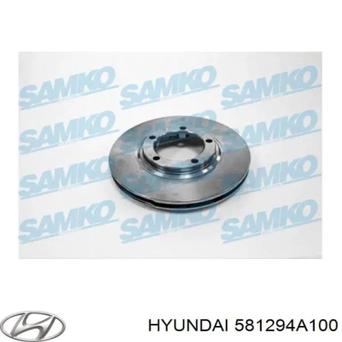 Диск гальмівний передній Hyundai/Kia 581294A100