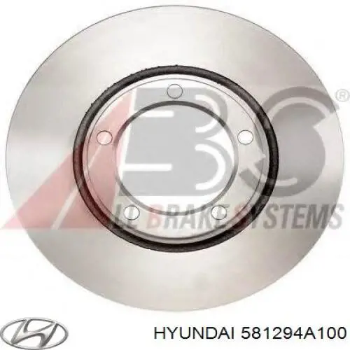 Диск переднього гальма Hyundai/Kia 581294A100 ціна, від 26.60 USD