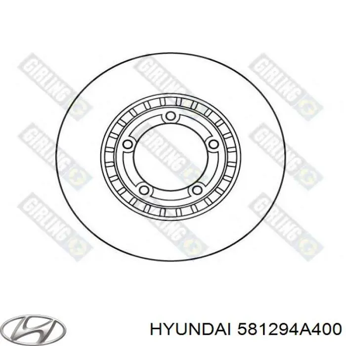 Диск гальмівний передній Hyundai H-1 STAREX Starex (Хендай H-1 STAREX)
