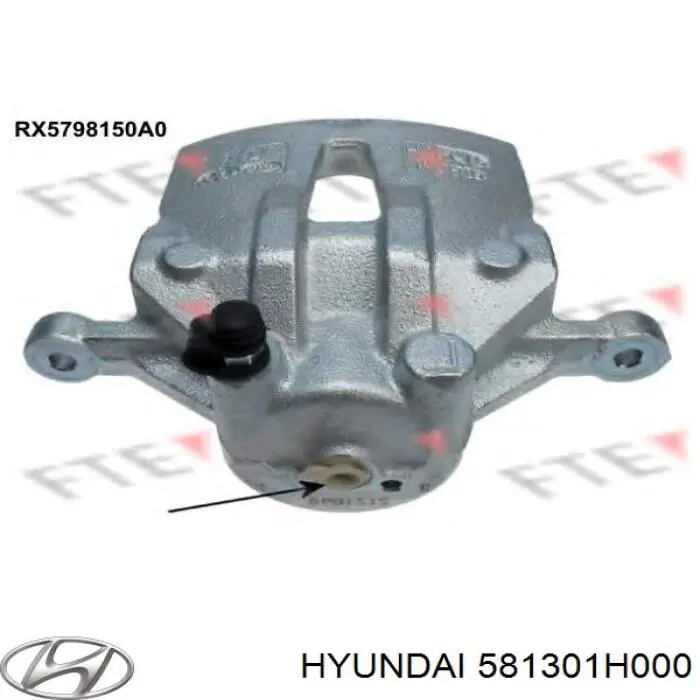 Супорт гальмівний, передній, правий Hyundai/Kia 581301H000