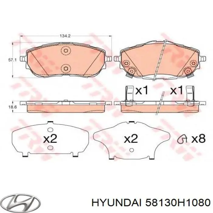  Супорт гальмівний передній правий Hyundai Terracan 