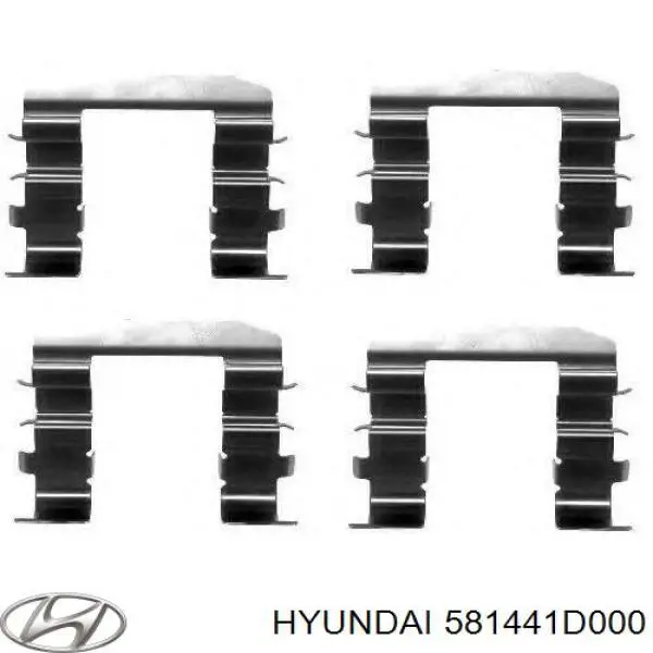 581441D000 Hyundai/Kia комплект пружинок кріплення дискових колодок, передніх