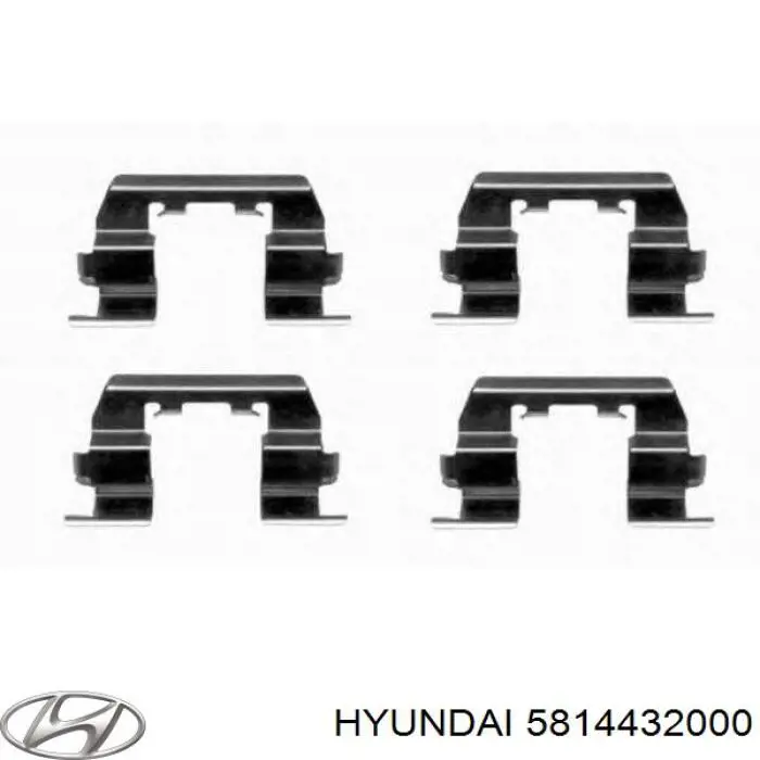 Комплект пружинок кріплення дискових колодок, передніх Hyundai/Kia 5814432000 ціна, від 5.40 USD
