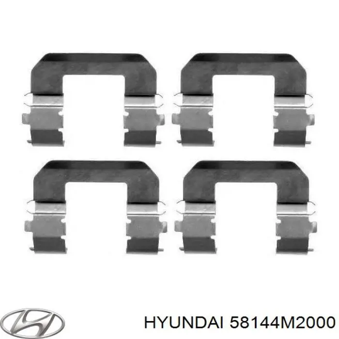 Hyundai/Kia комплект пружинок кріплення дискових колодок, передніх
