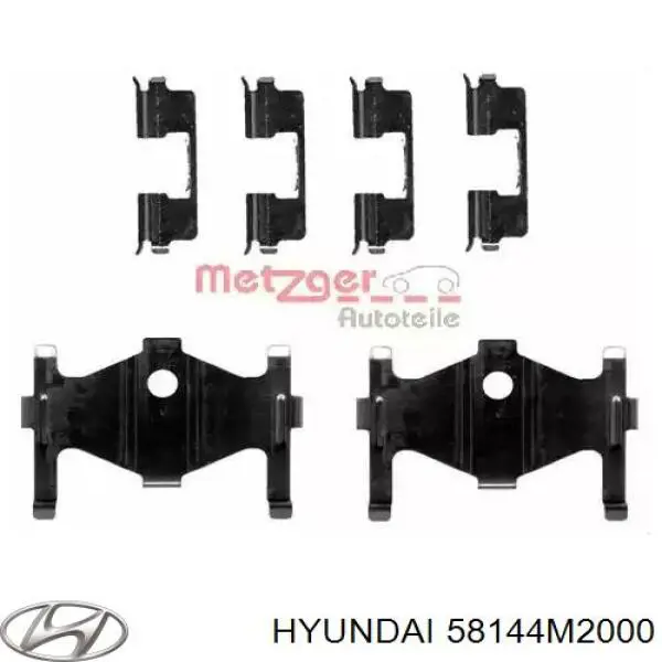 Купити 58144M2000 Hyundai/Kia Комплект пружинок кріплення дискових колодок, передніх