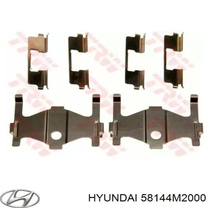 Комплект пружинок кріплення дискових колодок, передніх Hyundai/Kia 58144M2000 ціна, від 0.85 USD