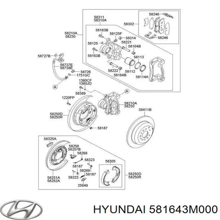Пильник направляючої супортугальмівного, заднього Hyundai Matrix (FC) (Хендай Матрікс)