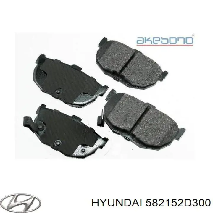 582152D300 Hyundai/Kia Колодки гальмівні задні, дискові