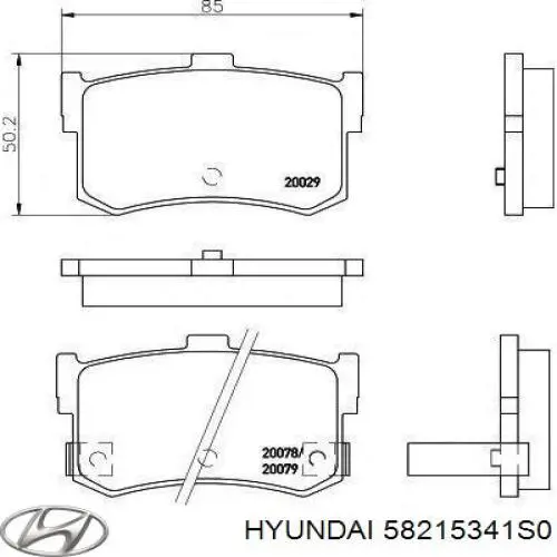 Колодки гальмові задні, дискові 58215341S0 Hyundai/Kia