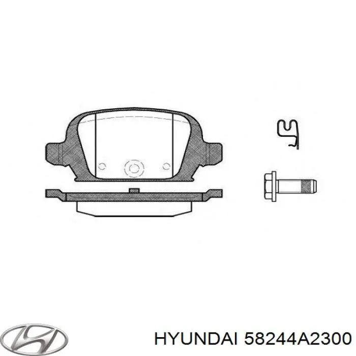 Купити 58244A2300 Hyundai/Kia Комплект пружинок кріплення дискових колодок, задніх