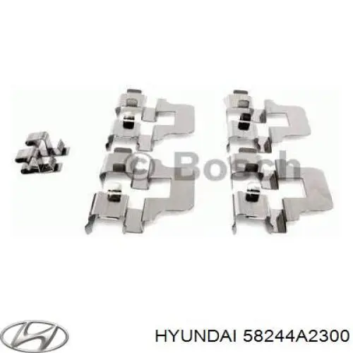 Комплект пружинок кріплення дискових колодок, задніх 58244A2300 Hyundai/Kia