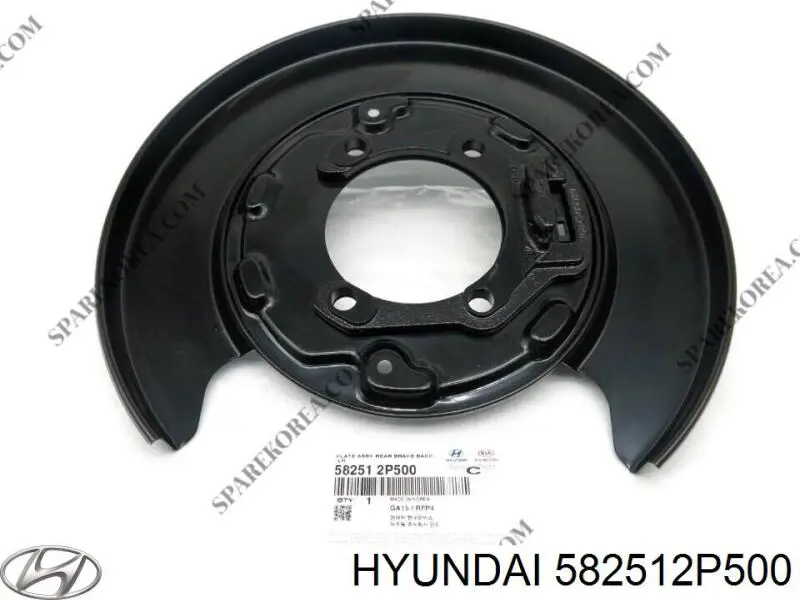 582512P500 Hyundai/Kia Захист гальмівного диска заднього, лівого