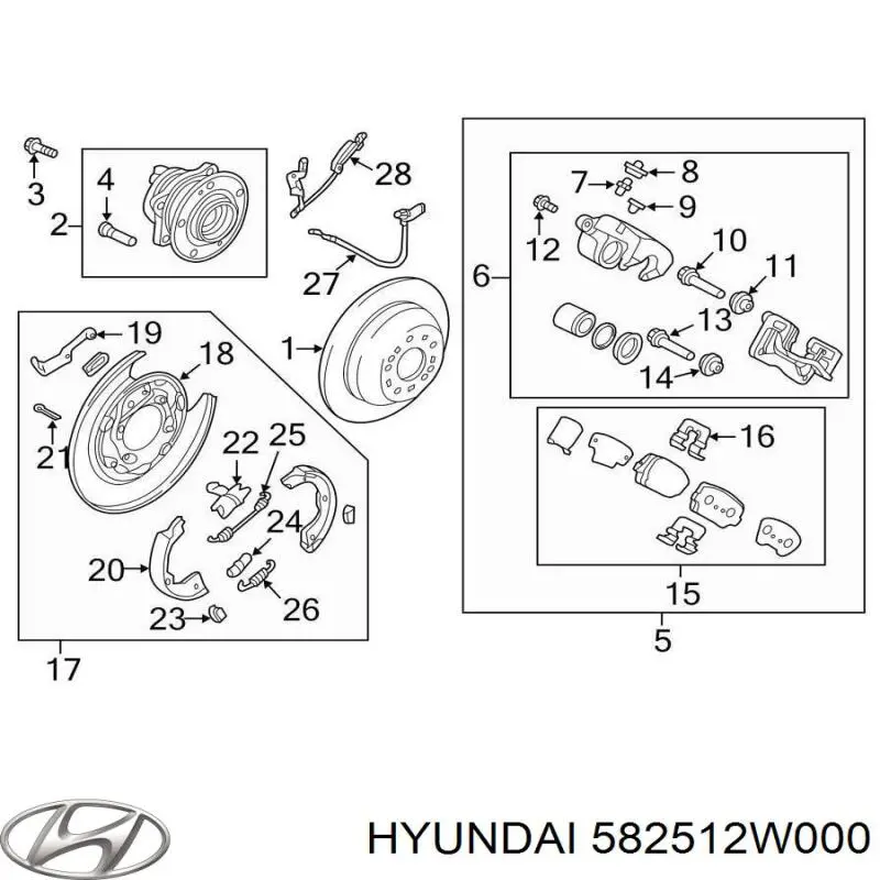  582512W000 Hyundai/Kia