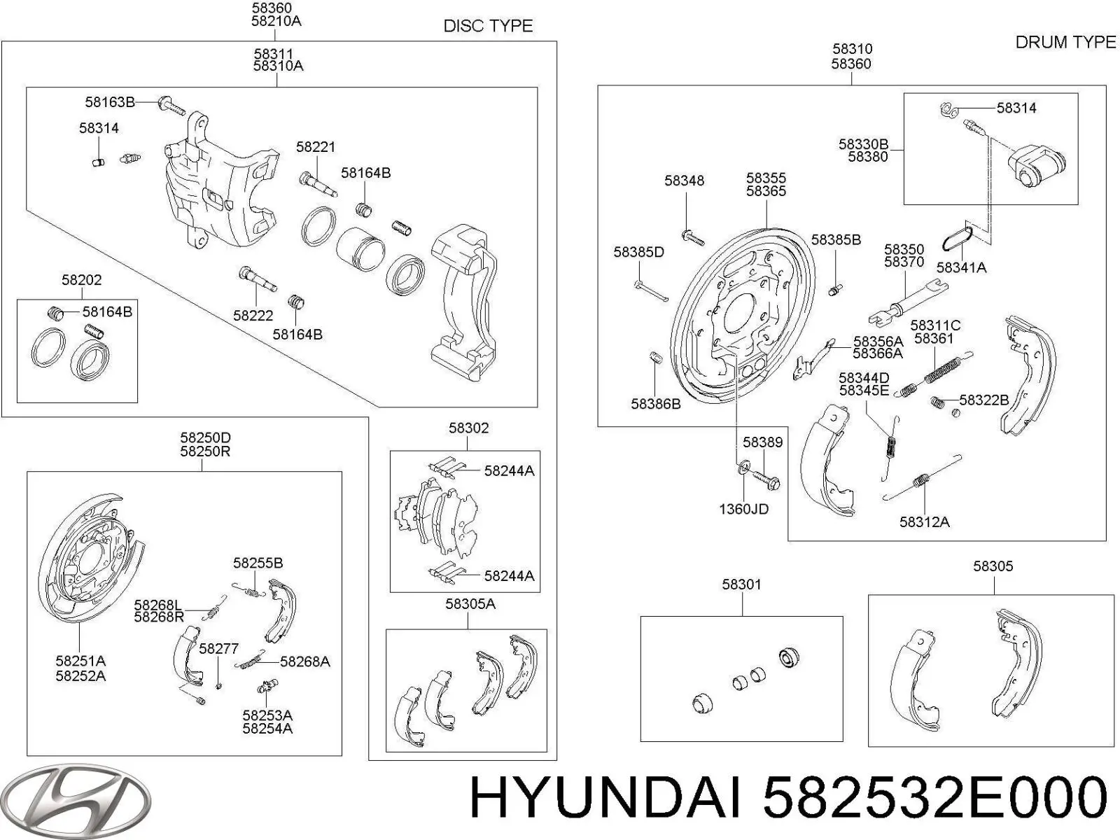 582532E000 Hyundai/Kia регулятор заднього барабанного гальма