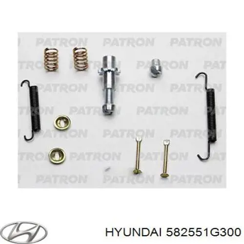 Купити 582551G300 Hyundai/Kia Монтажний комплект задніх барабанних колодок