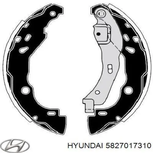 Колодки гальмові задні, барабанні 5827017310 Hyundai/Kia