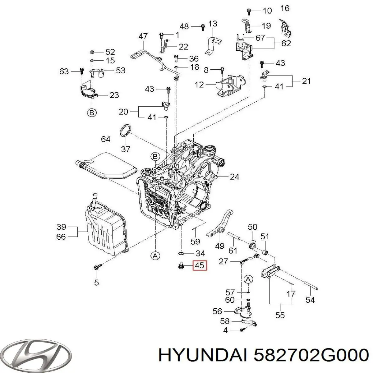  Hyundai/Kia 582702G000 ціна, від 24.07 USD